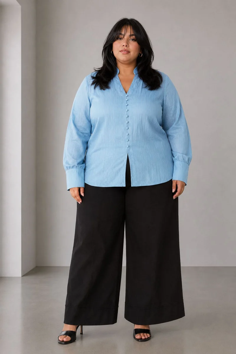Lumaya|100% Viscose Mandarin Split
