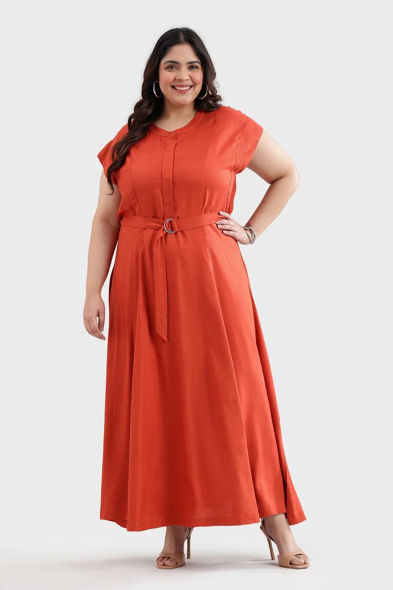 Bedna|Viscose Maxi Shirt Dress
