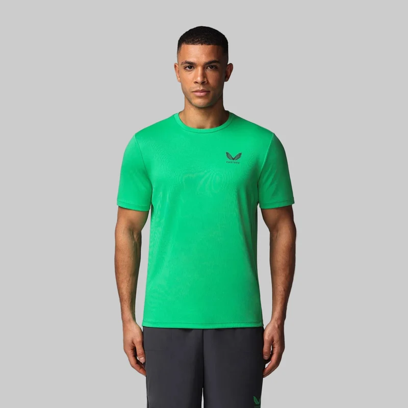 Castore Herr Kortärmad T-shirt | Jade Grön Gunmetal