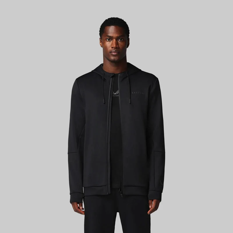 Castore Flex Full Zip Hoodie Herr | Svart Gunmetal
