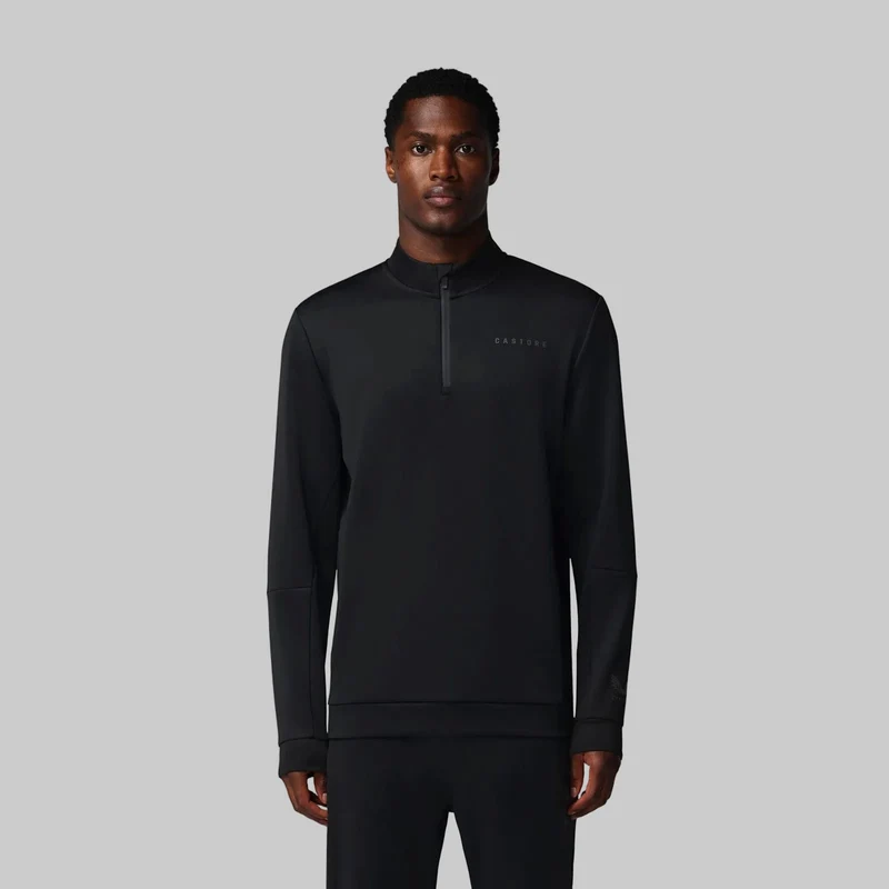 Castore Herr Flex 1/4 Dragkedja Tröja | Svart Gunmetal