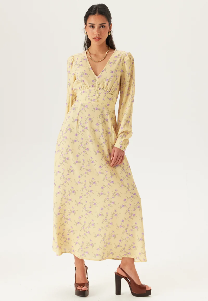 Viscose V-neck Maxi Dress