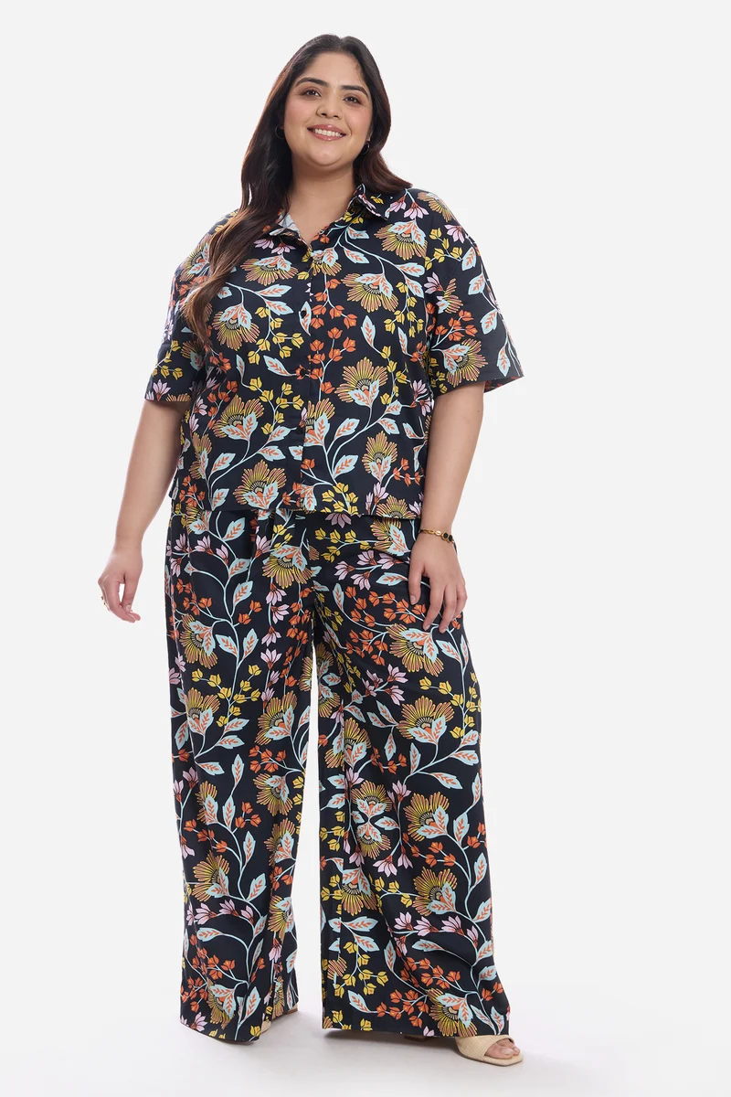 Advah|Cotton Printed Shirt And Pants Co Ord Set
