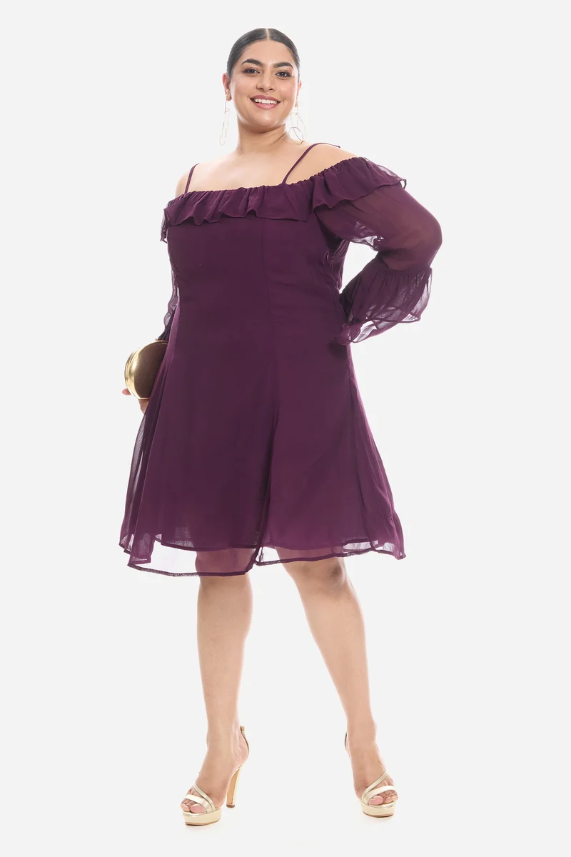 Admis|Viscose Off-Shoulder Dress