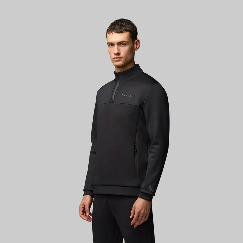 Castore Herr Scuba 1/4 Dragkedja Hoodie | Svart