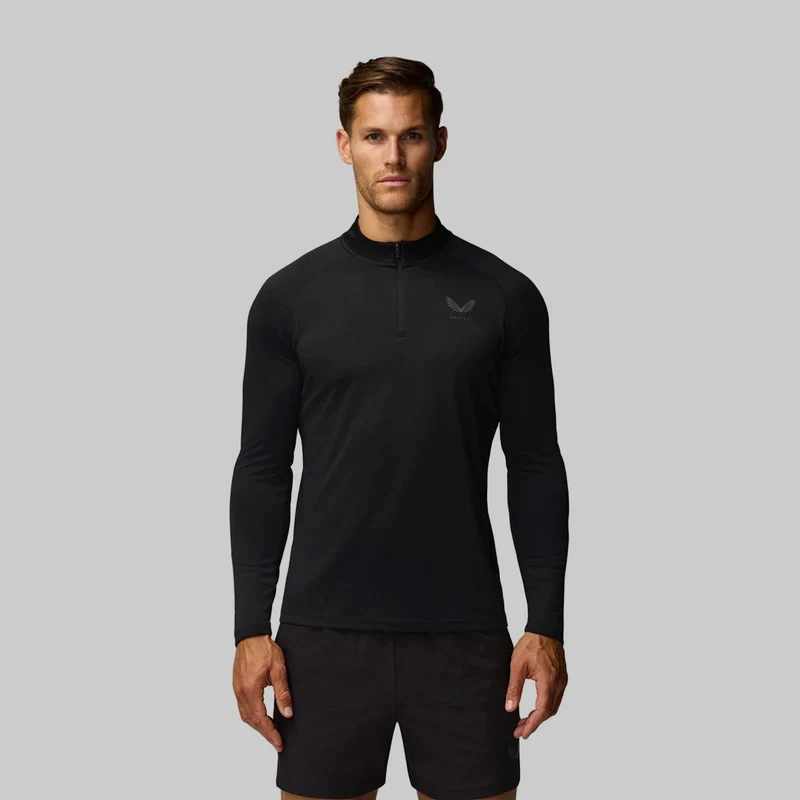 Castore Herr Adapt Training 1/4 Zip Top T-shirt | Svart Gunmetal