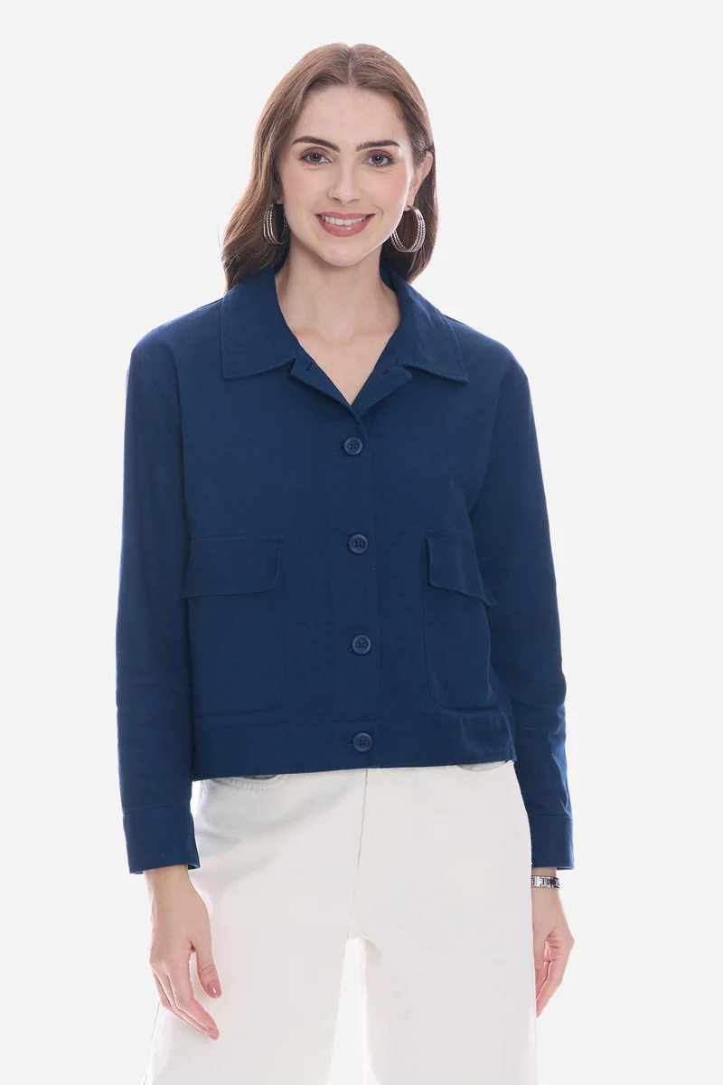 Salel|100% Cotton Utility Shacket