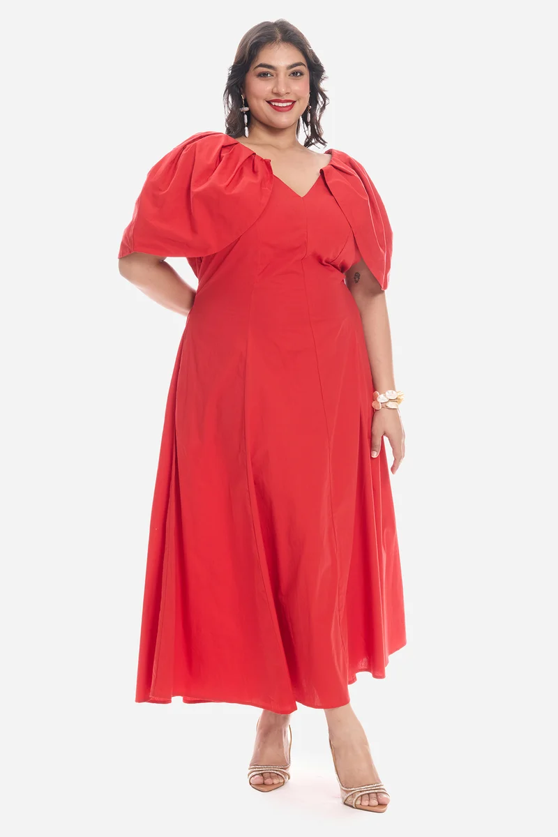 Admen|Cotton Off-Shoulder Gown