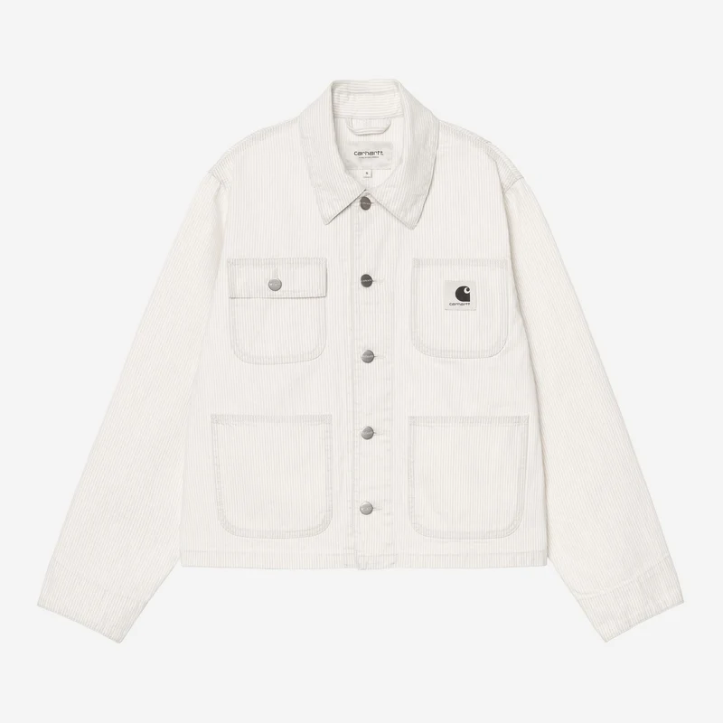 Carhartt WIP Kvinnor Mercer Chore Coat | Grafit/Vaxblekt Mercer Rand