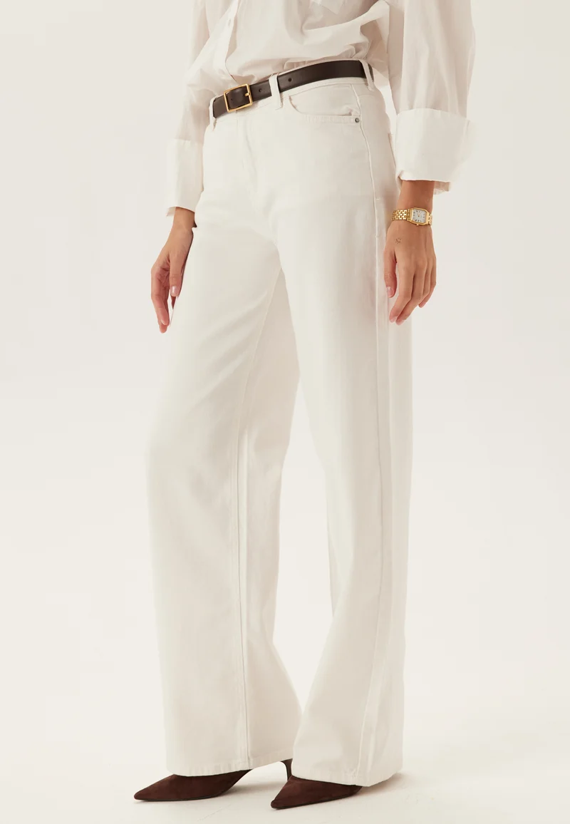 Pcsilke Mw Wide Colered Jeans