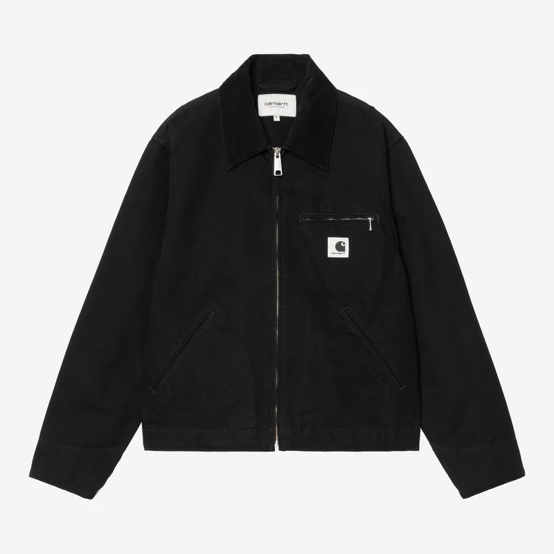 Carhartt WIP Kvinnor OG Detroit Jacka | Svart / Svart sköljd