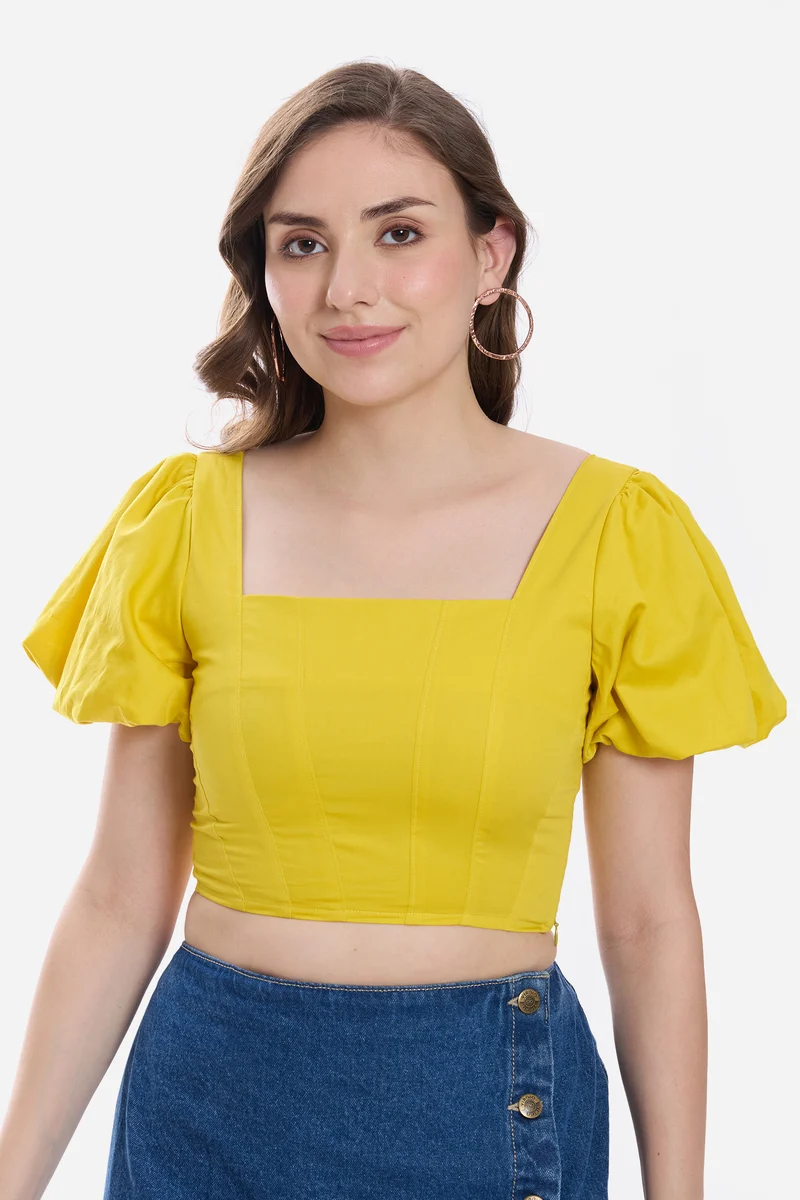 Joey|100% Cotton Corset Crop Top