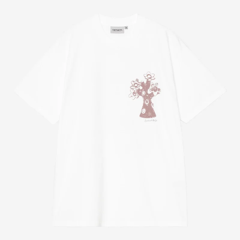Carhartt WIP Herr Forma T-shirt | Vit, kraftig stentvätt