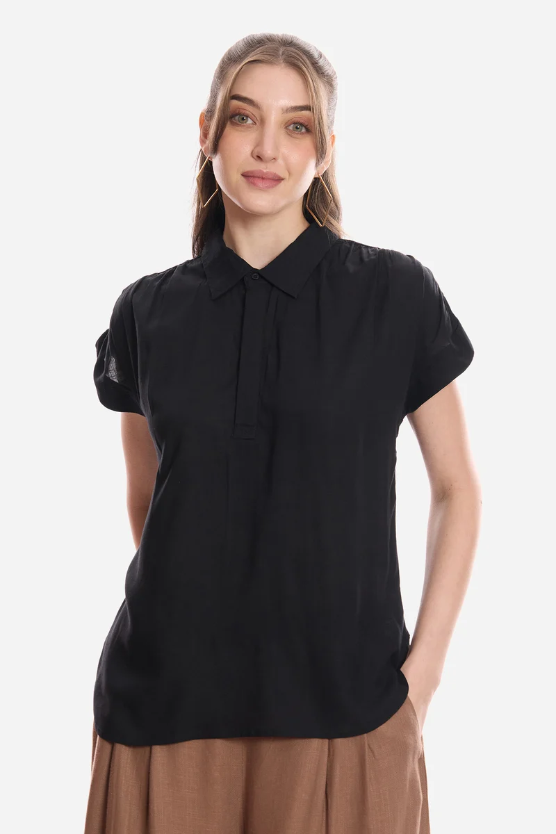 Eyla|100% Viscose Pull-On Shirt