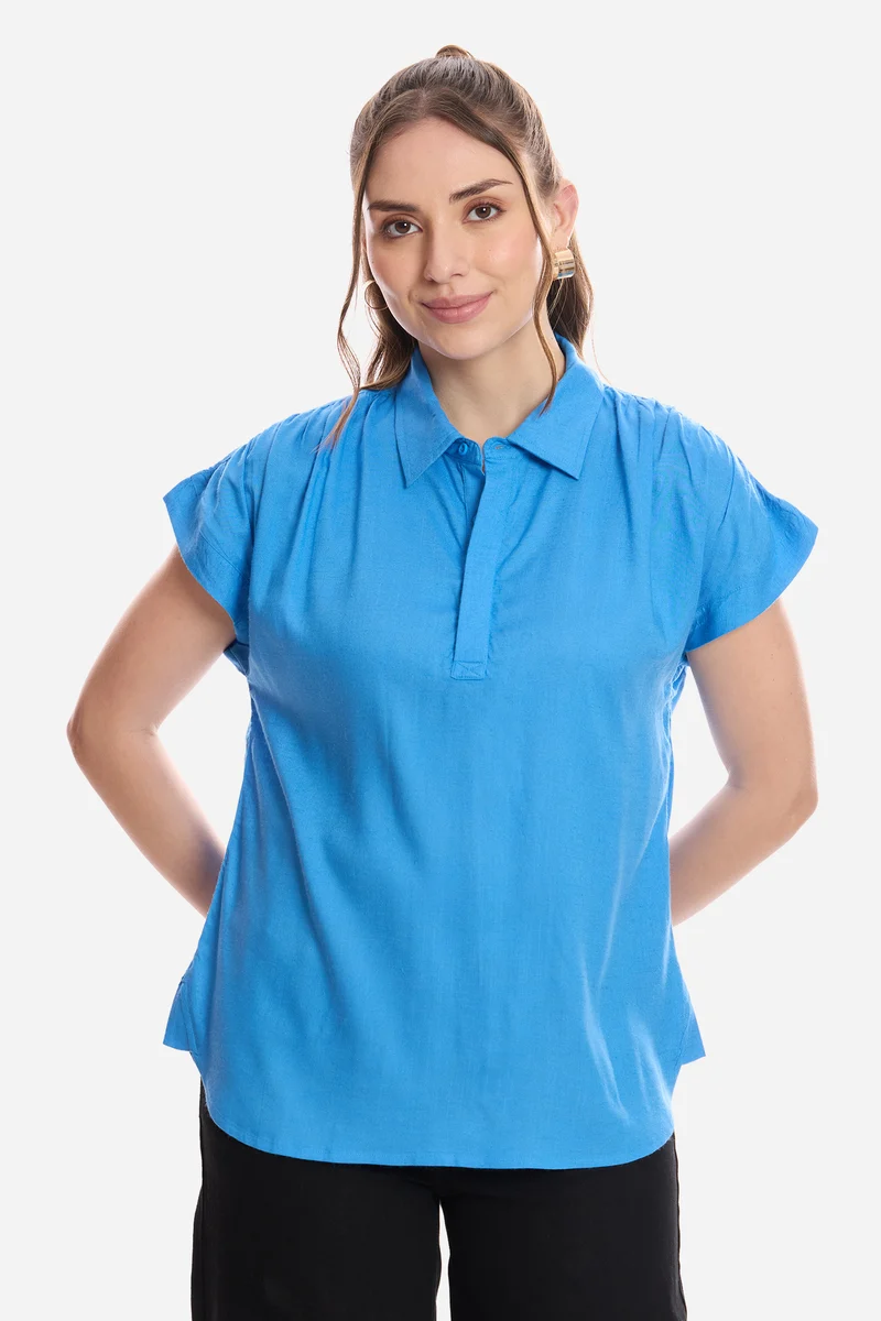 Etera|100% Viscose Pull-On Shirt
