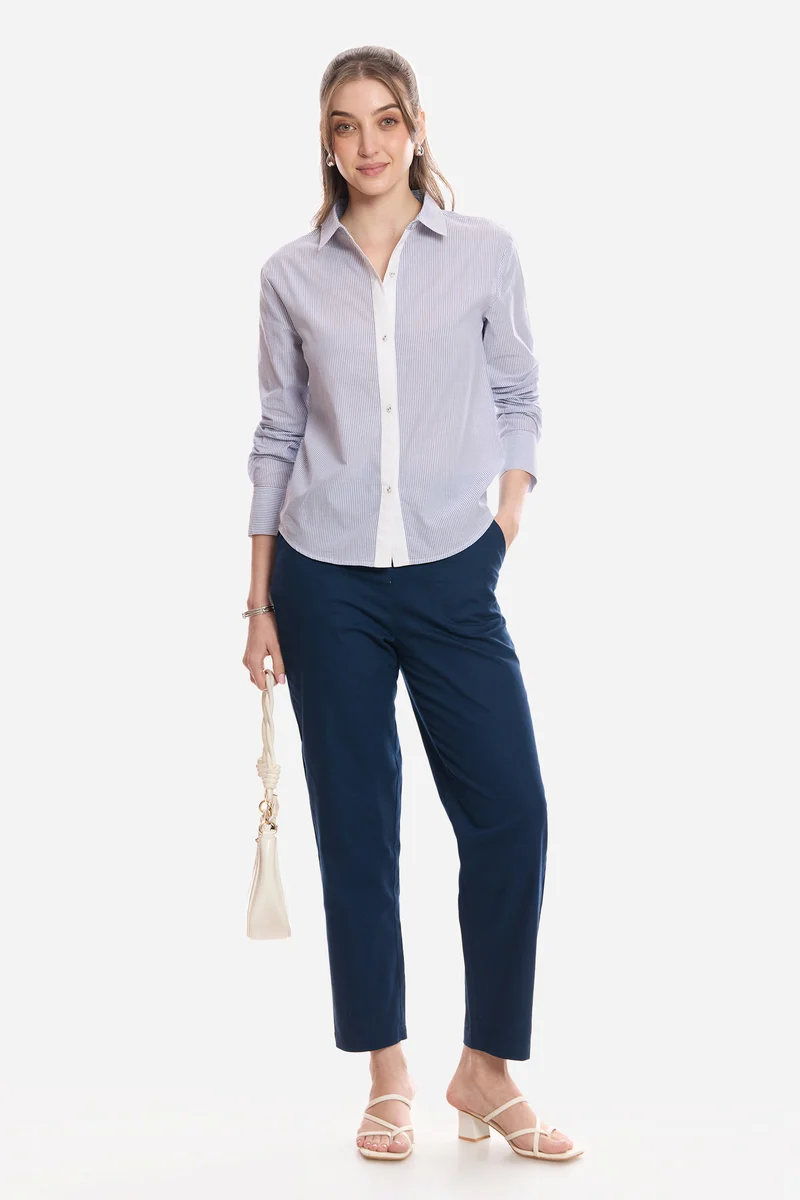 Jaelyn| 100% Cotton Striped Regular Fit Shirt