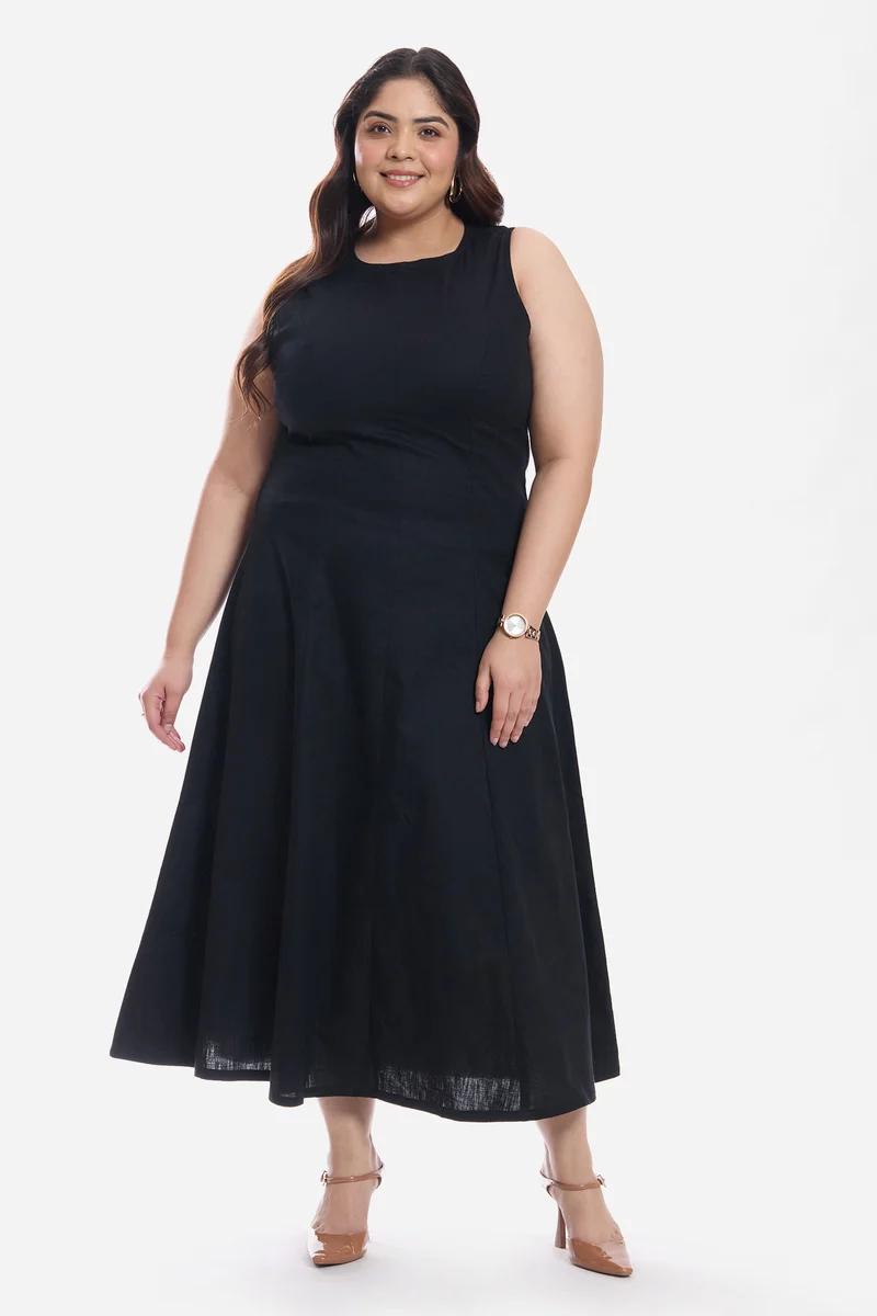 Aylen|Cotton Aline Dress With Fitted Body