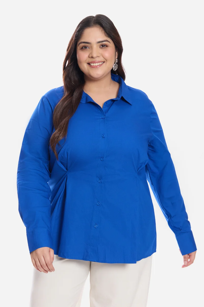 Basra|Cotton Waist Button Full Sleeve Shirt
