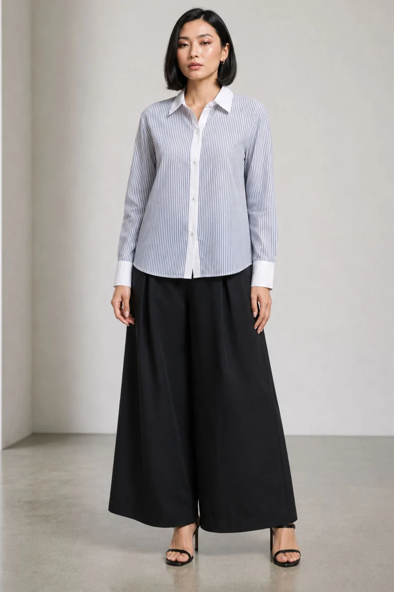 Jaina| 100% Cotton Striped Regular Fit Shirt