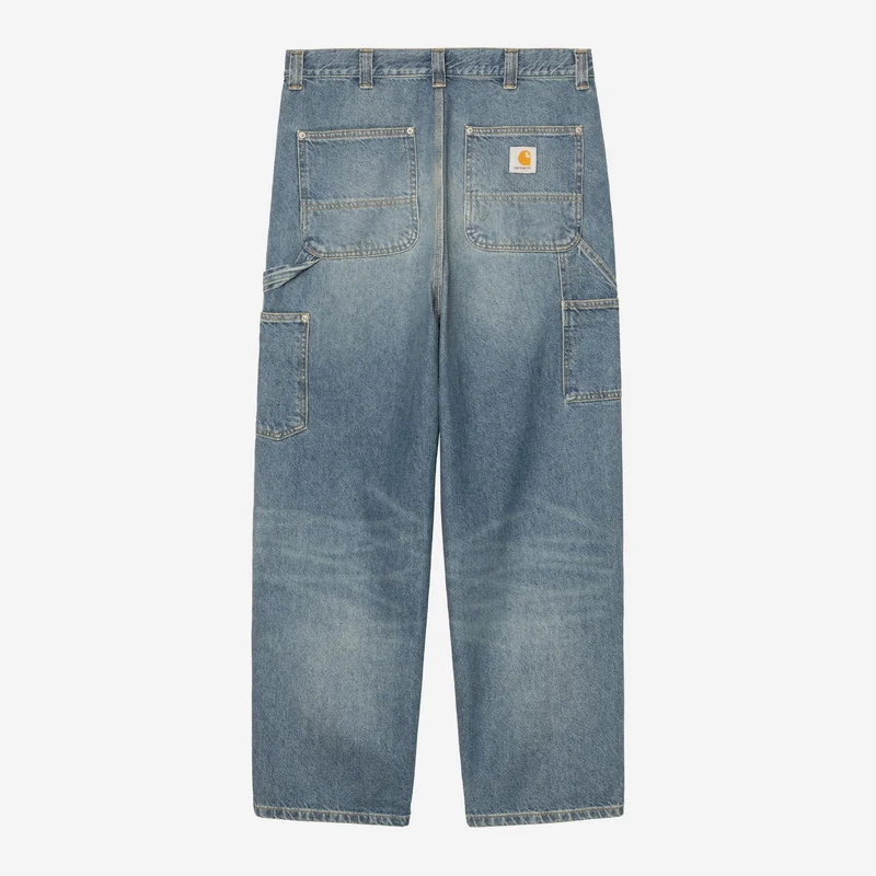 Carhartt WIP Herr OG Double Knee Byxor | Blå Grind Wash