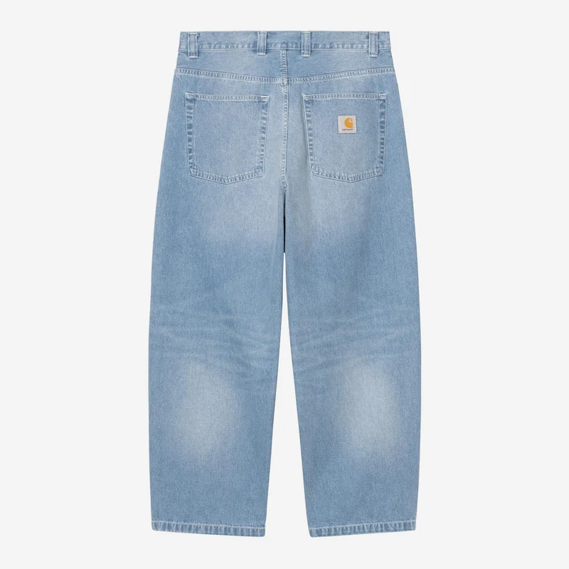 Carhartt WIP Herr Brandon Byxor | Blå Ljus Äkta Tvättade