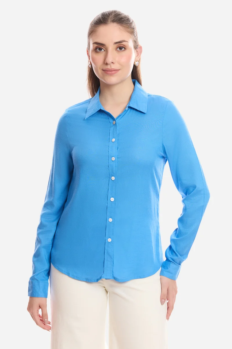 Esma|100% Viscose Button Down Shirt