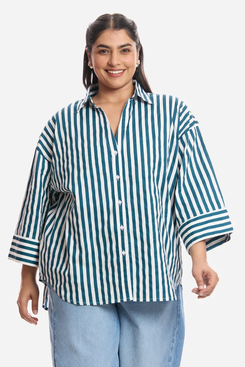 Anora|Cotton Boxy Fit Shirt