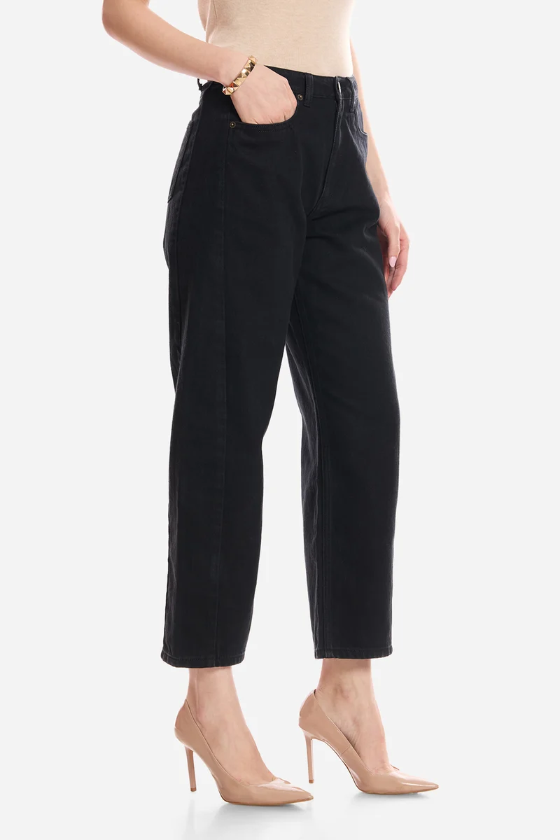 Berkay|100% Cotton Denim Barrel Fit Pants