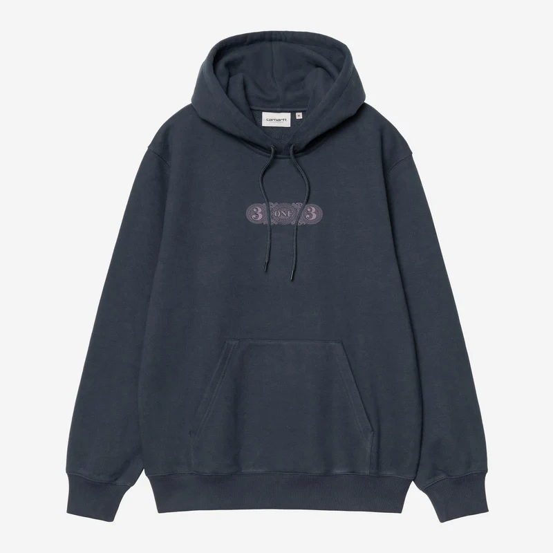 Carhartt WIP Herrtröja med huva, 3 One 3 | Deep Night