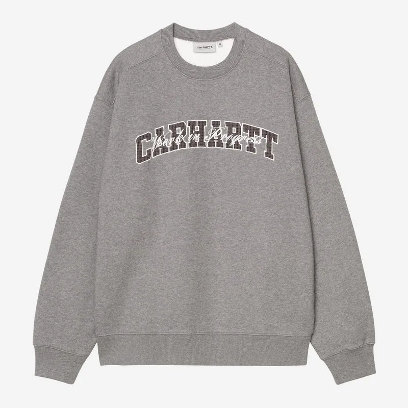 Carhartt WIP Herr Big School Sweatshirt | Mörkgrå Ljung