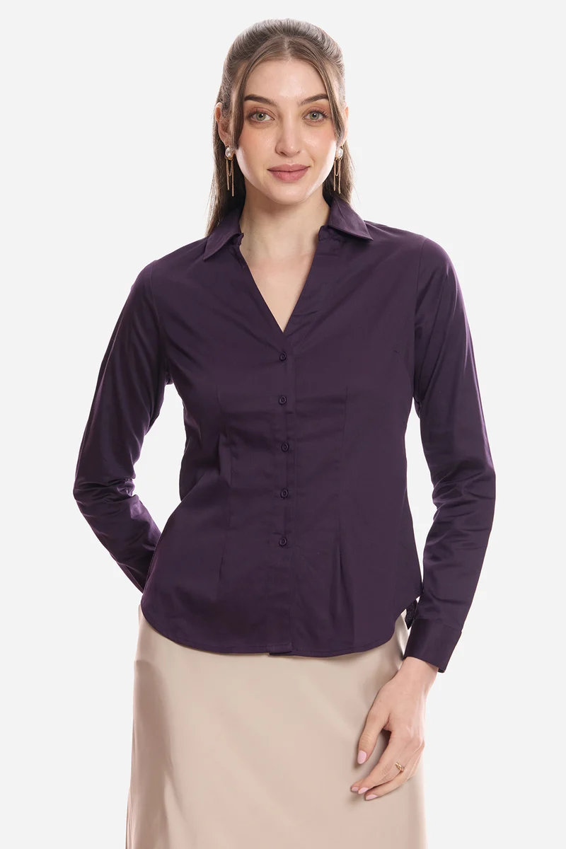 Arif|Cotton Cinched Waist Full Sleeve Shirt