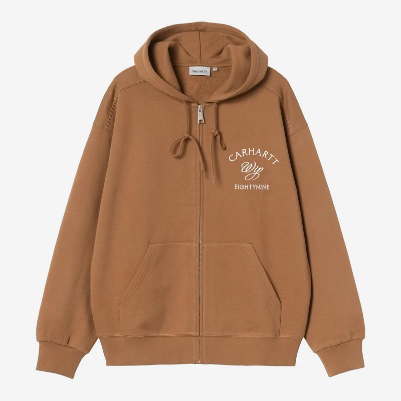 Carhartt WIP Herr Eightynine Sweatjacka med huva | Hamilton Brun