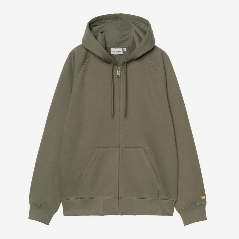 Carhartt WIP Chase jacka med huva och dragkedja för män | Leaf