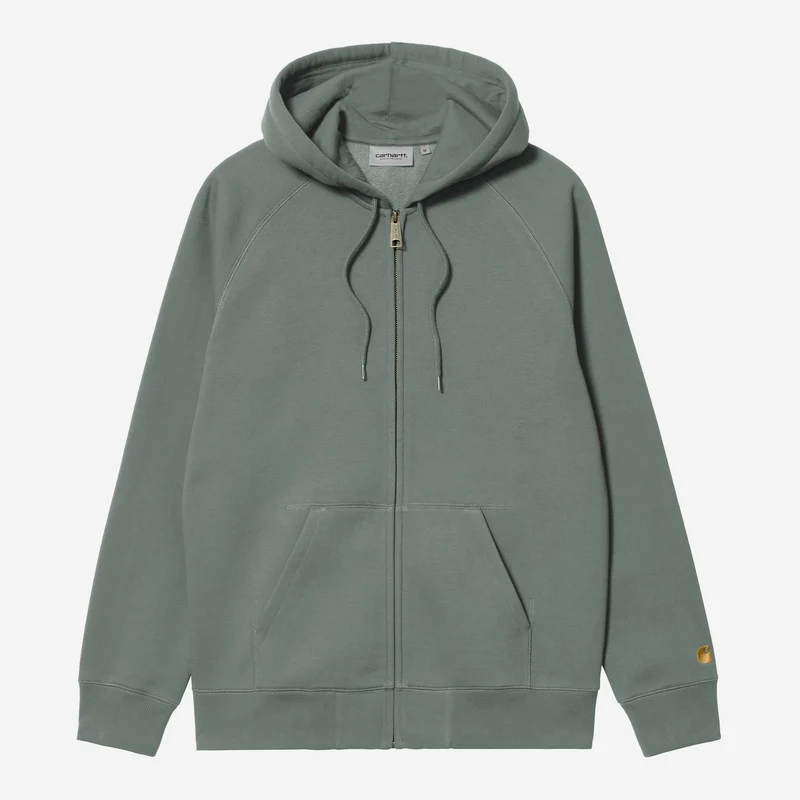 Carhartt WIP Herr Chase Zip Front Jacket Hoodie | Sammetsgrön