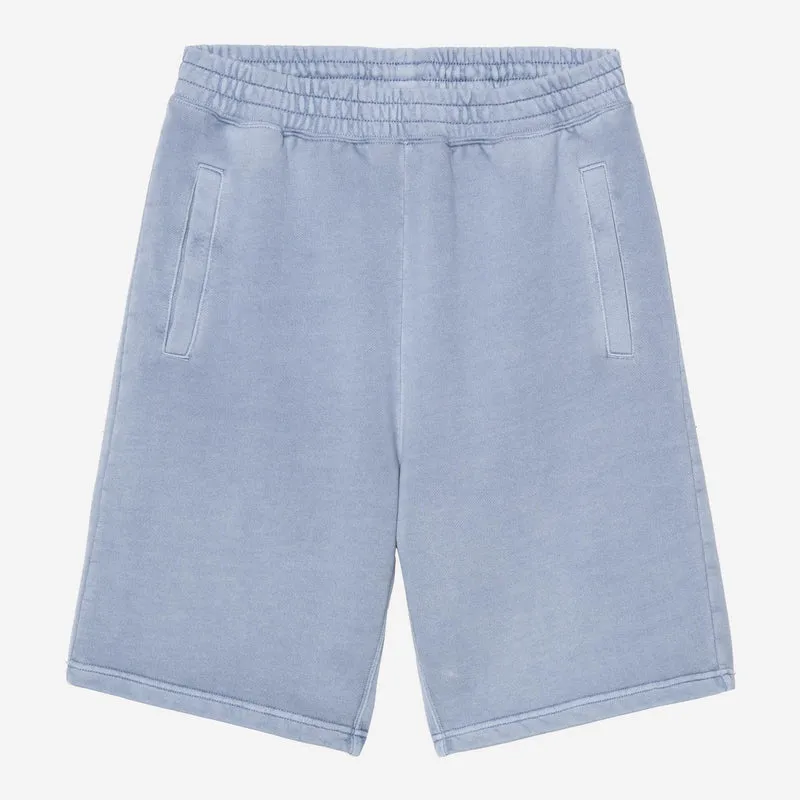 Carhartt WIP Nelson Sweat Shorts Herr | Mjukt Blå Garment Infärgade