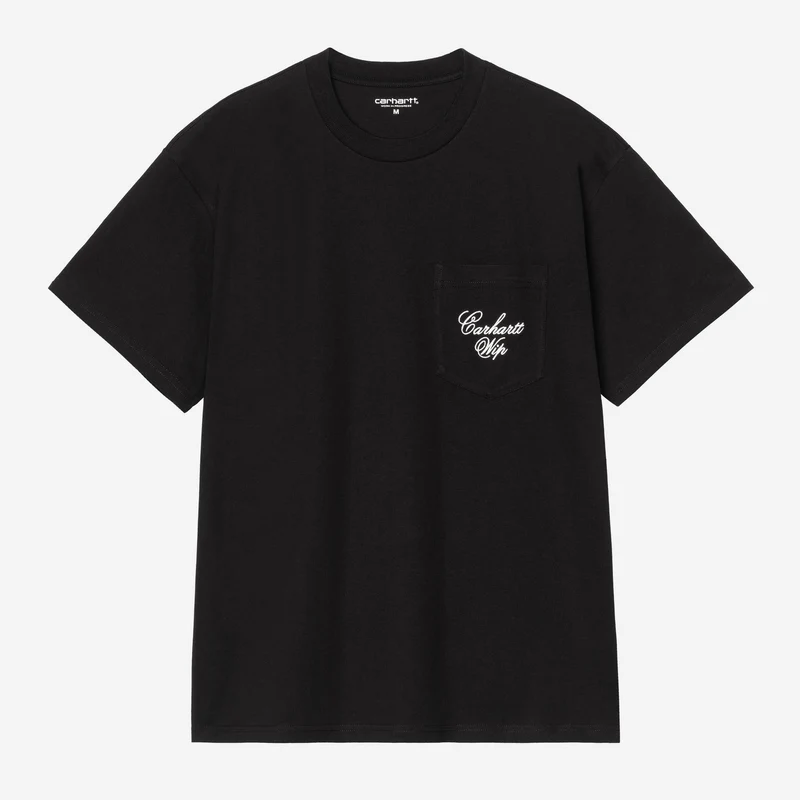 Carhartt WIP Herr T-shirt med långa fickor | Svart vit
