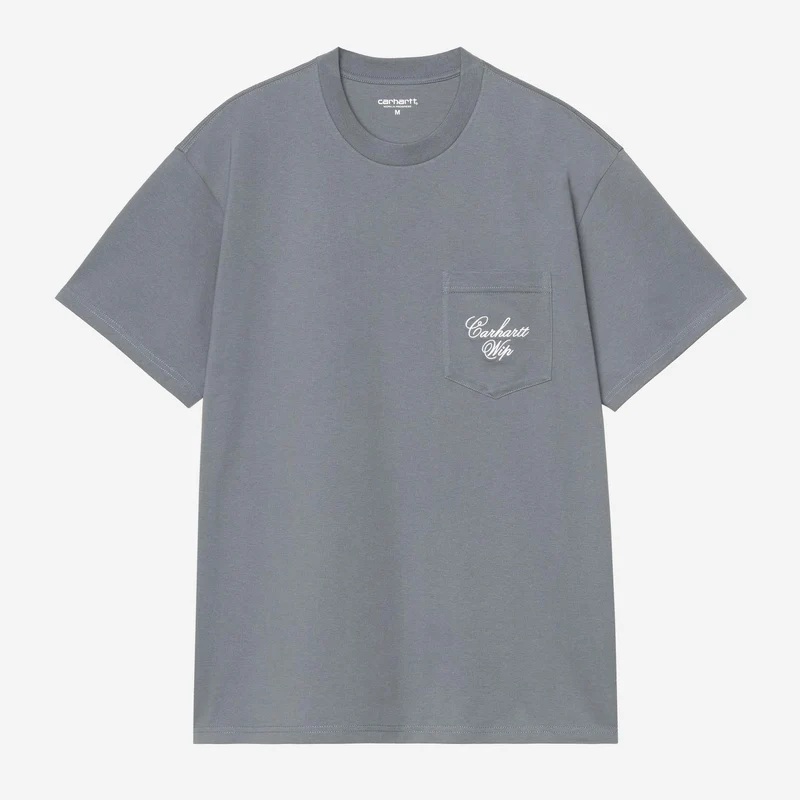 Carhartt WIP Herr T-shirt med långa fickor | Mysig blåvit