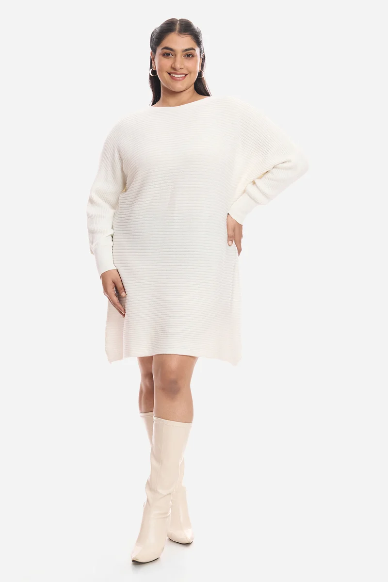 Yohani|100% Cotton Dress With Cuffed Sleeves