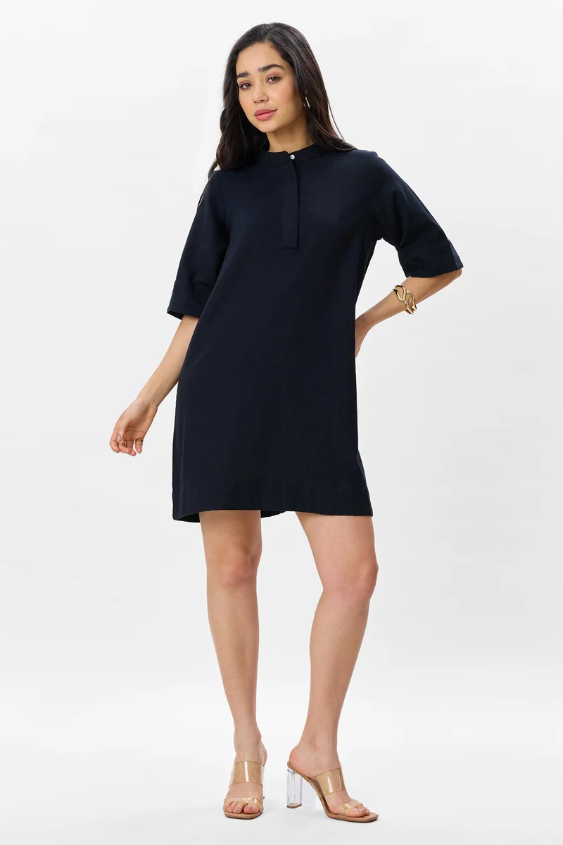 Morag|100% Cotton Boxy Fit Classic Shirt Dress