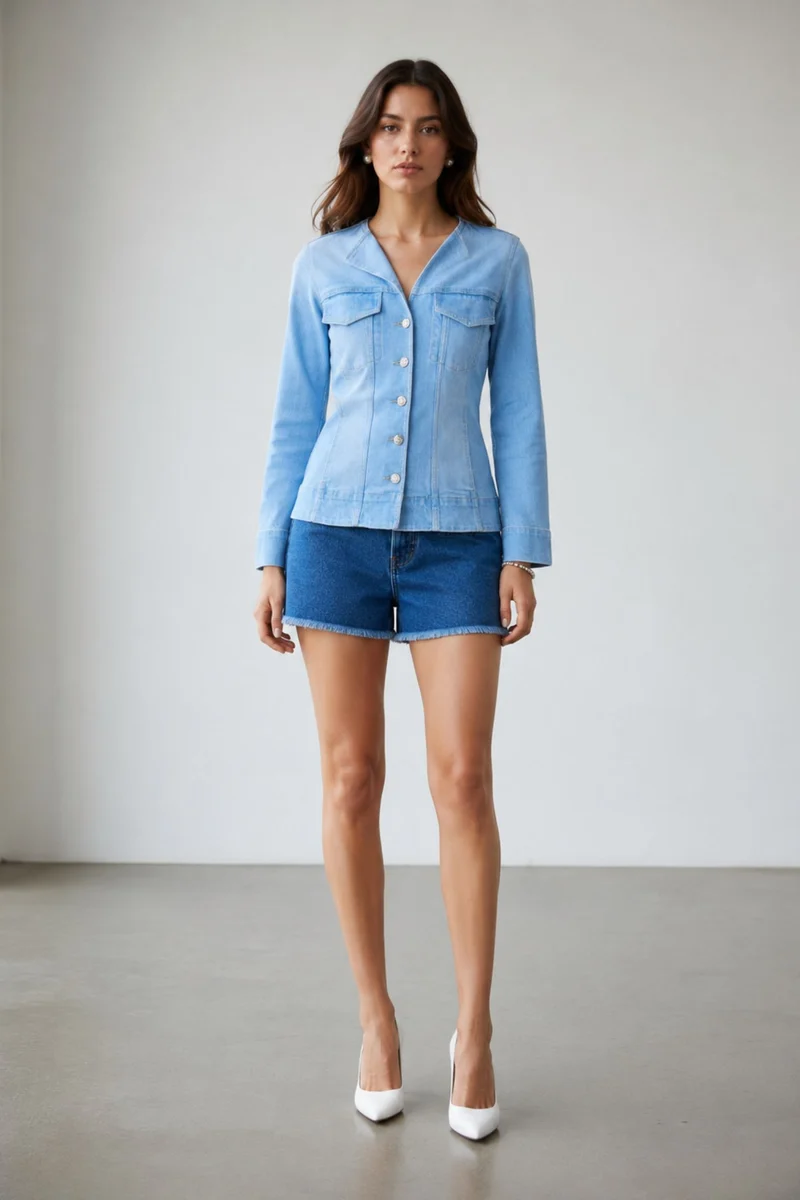 Innes|Cotton Faded Traditional Denim Blazer