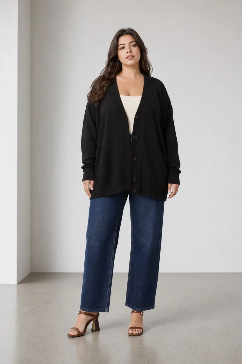 Tharushi|100% Cotton Button Down Cardigan