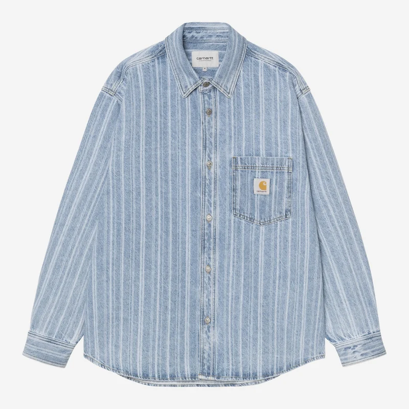 Carhartt WIP Rylan skjortjacka för män | Blå stenblekt