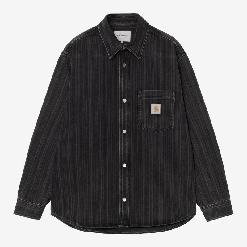Carhartt WIP Rylan skjortjacka herr | svart stentvättad