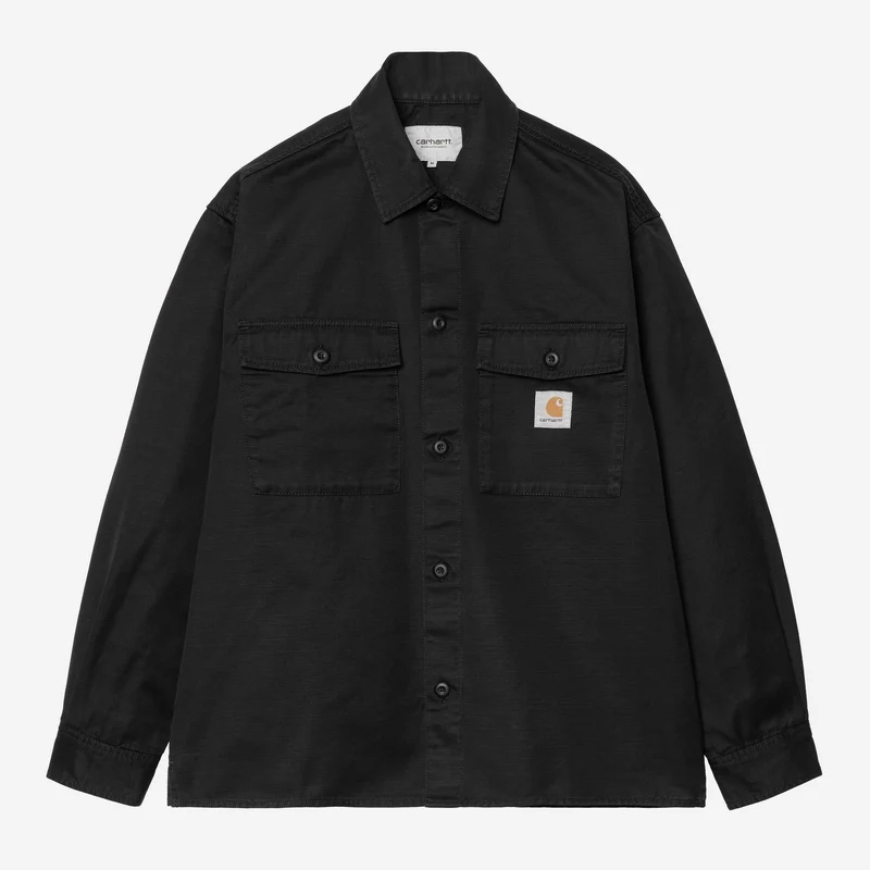 Carhartt WIP Herr Kelly Skjortjacka | Svart Sköljd