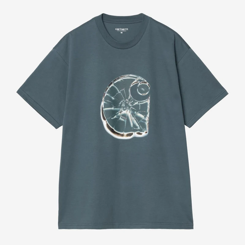 Carhartt WIP Herr T-shirt med splitter | Kontorsblå