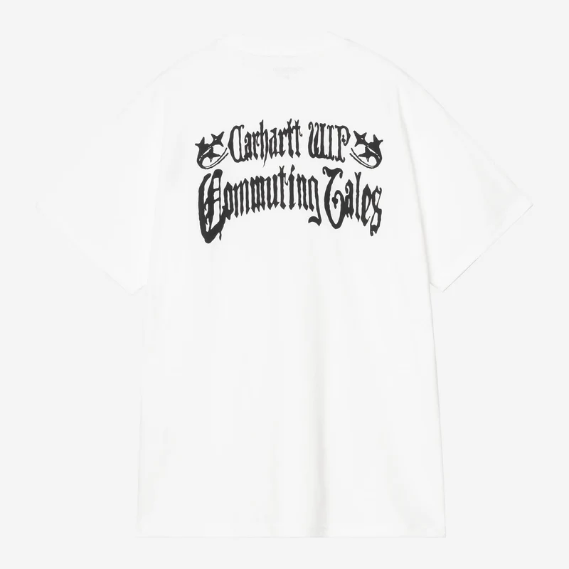 Carhartt WIP Herr T-shirt med pendlingsberättelser | Vit