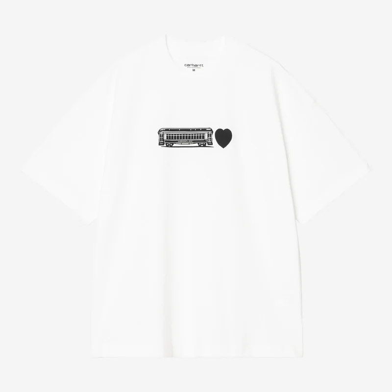 Carhartt WIP Herr T-shirt med dekonstruerad etikett | Vit