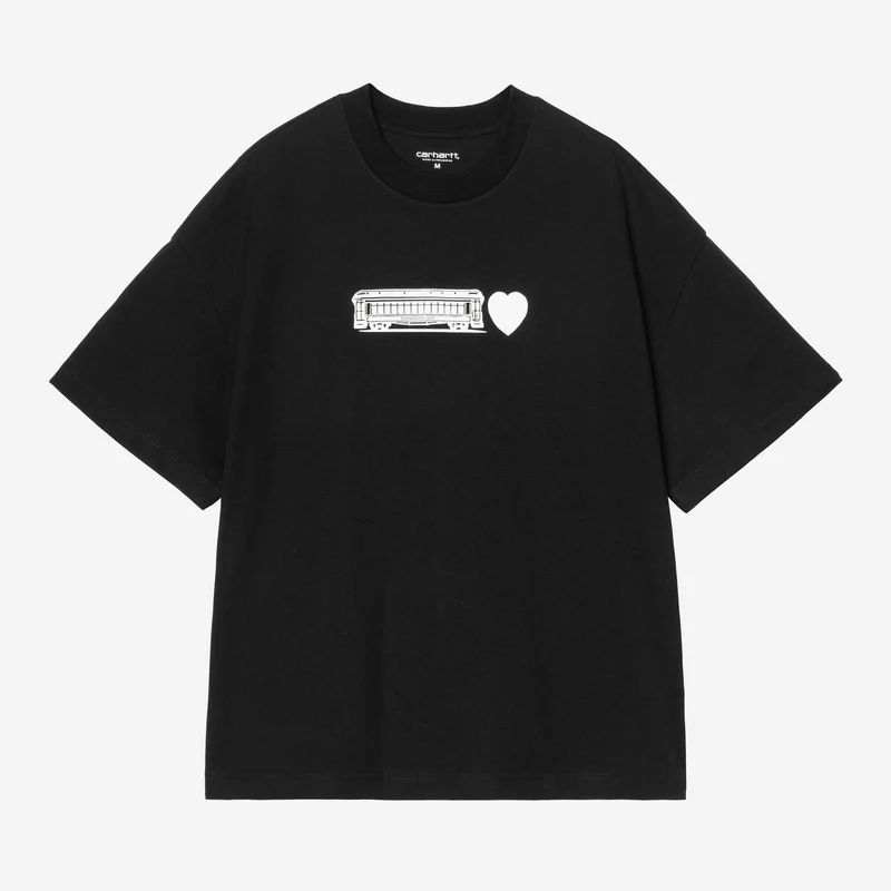 Carhartt WIP Herr T-shirt med dekonstruerad etikett | Svart