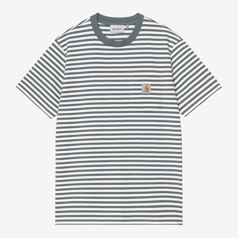 Carhartt WIP Herr Erza Pocket T-shirt | Mysig blå vaxad