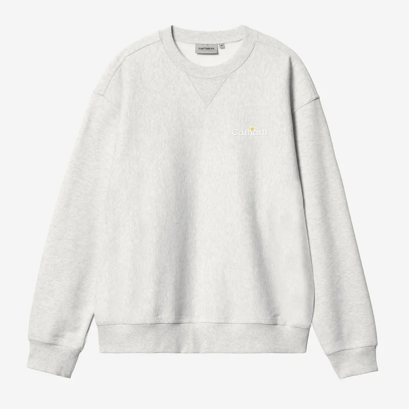 Carhartt WIP Herr WIP Label Sweatshirt | Ash Heather